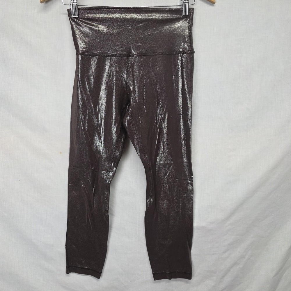 Lululemon Align High-Rise Nulu Crop 23" Legging Radiate Foil Purple Size 6